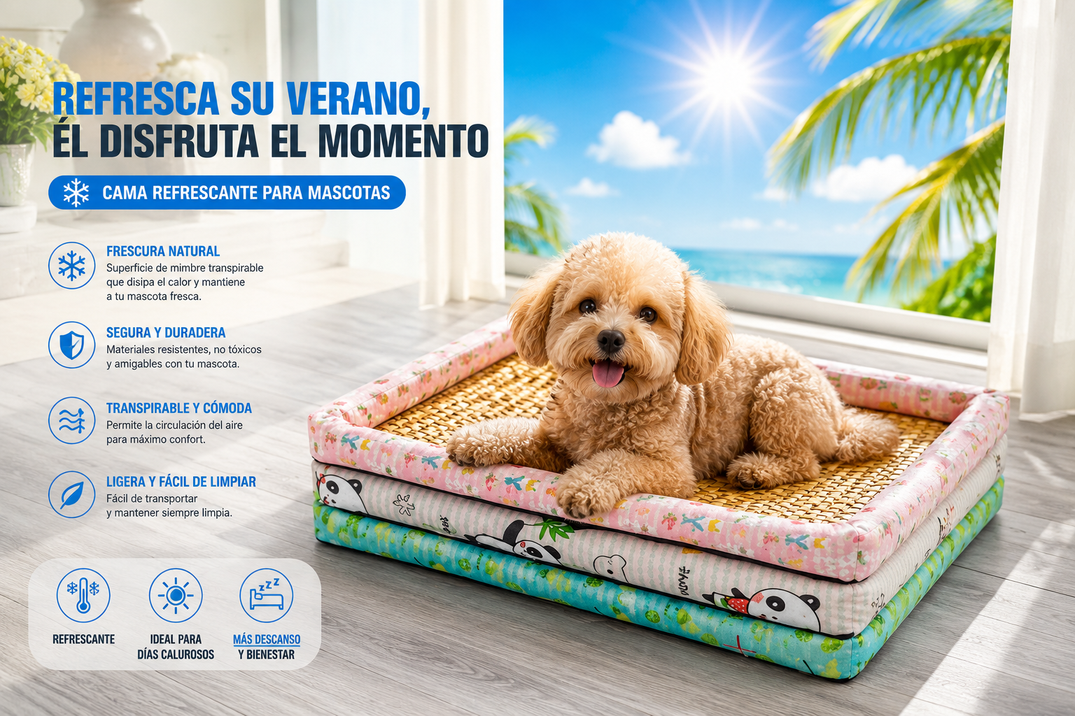 Alfombra Refrescante Premium para Mascotas | Frescura y Descanso para Perros y Gatos